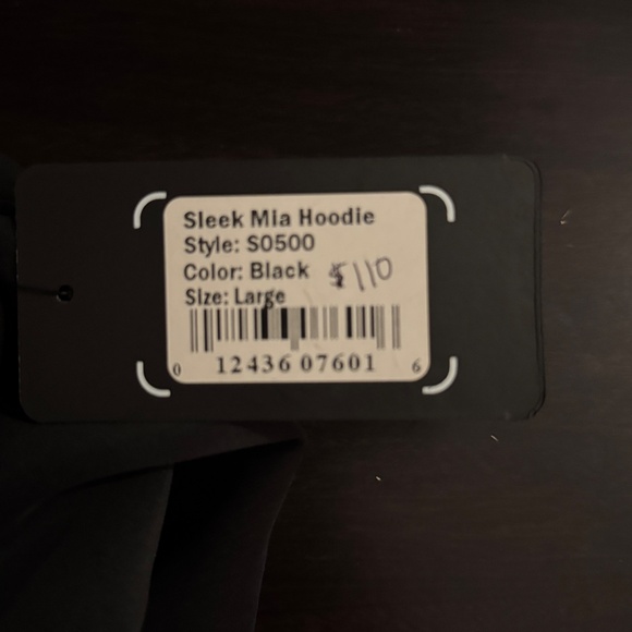 NWT - Nux - Sleek Mia Hoodie - Black - Size L - Picture 2 of 3
